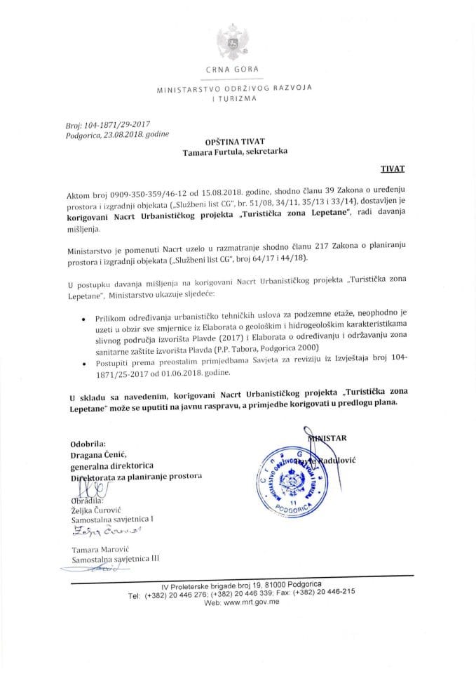 UP Turistička zona Lepetane