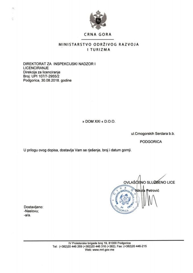 UPI-107-7-2955-2 DOM XXI DOO