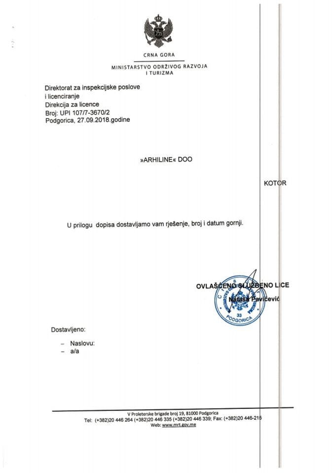 UPI-107-7-3670-2 ARHILINE DOO