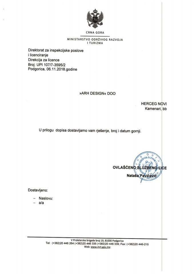 UPI-107-7-3595-2 ARH DESIGN DOO