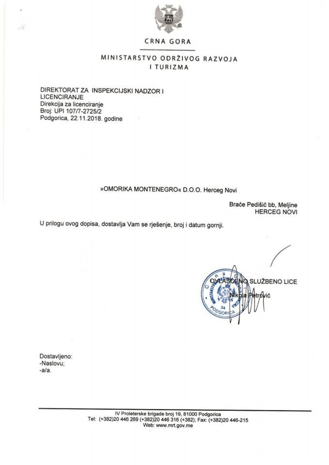 UPI-107-7-2725-2 OMORIKA MONTENEGRO doo