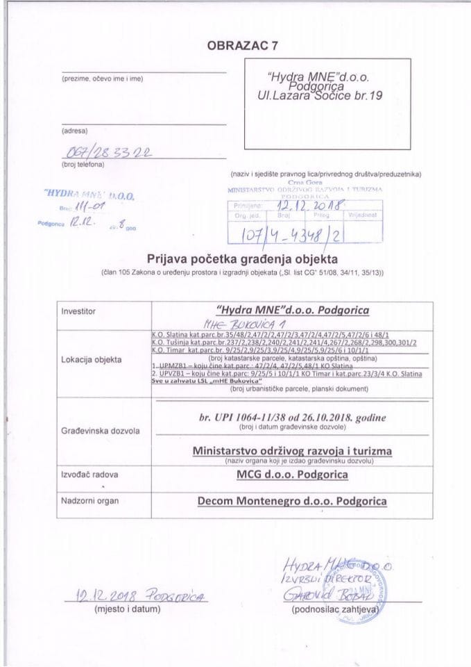 107-4-4348-2 Hydra MNE d.o.o.-mhe Bukovica 1