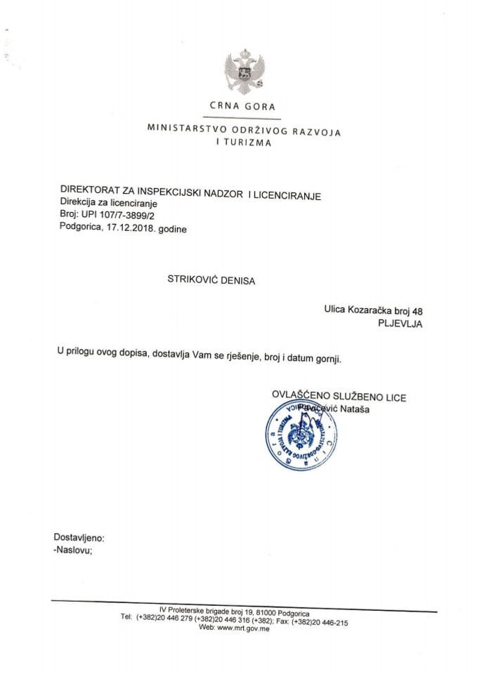 UPI-107-7-3899-2 DENISA STRIKOVIĆ