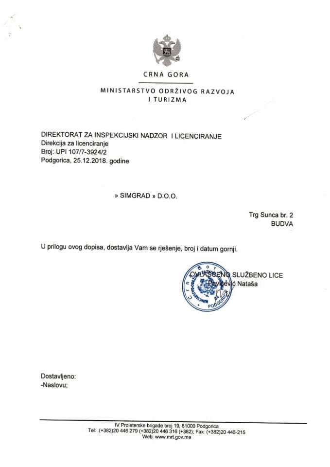 UPI-107-7-3924-2 SIMGRAD DOO