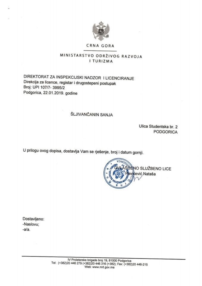 UPI-107-7-3995-2 SANJA ŠLJIVANČANIN