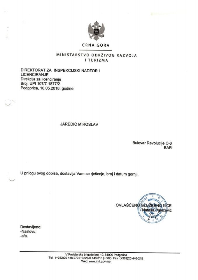 UPI-107-7-1877-2 MIROSLAV JAREDIĆ