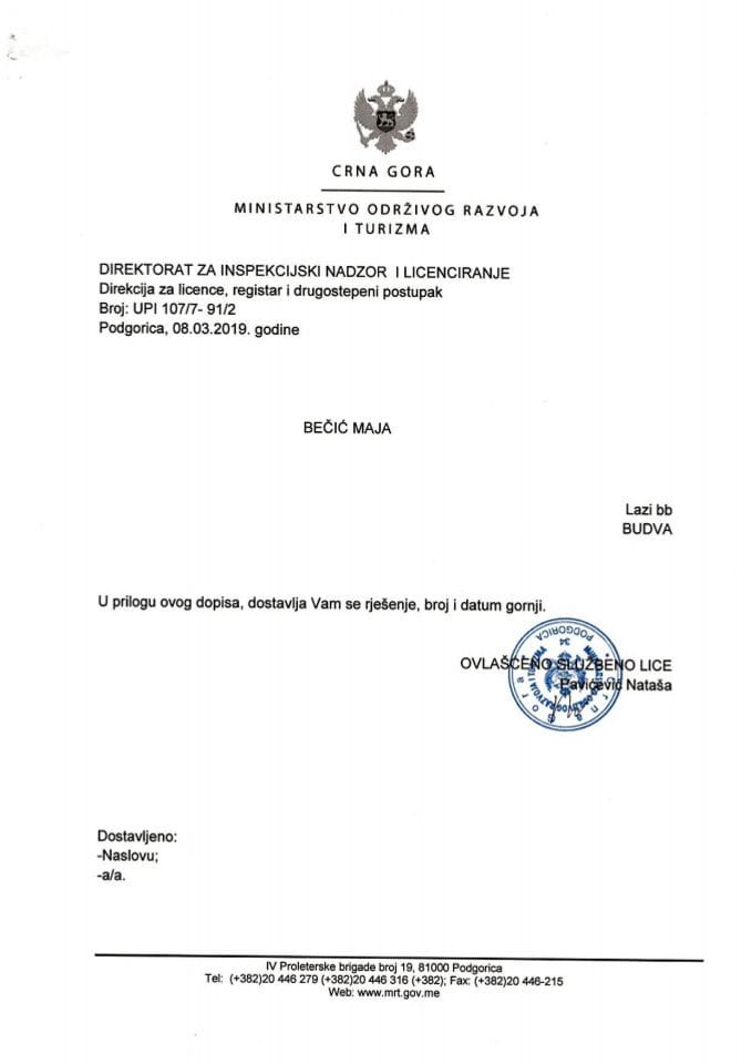 UPI-107-7-91-2 MAJA BEČIĆ