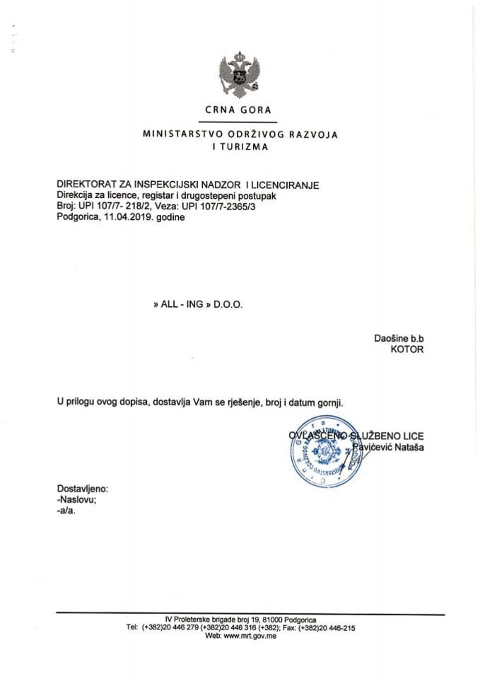 UPI-107-7-218-2 Veza UPI-107-7-2365-3 ALL-ING doo