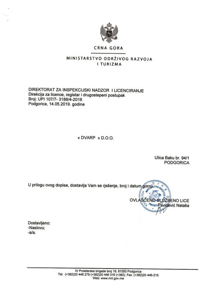 UPI-107-7-3188-4-2018 DVARP DOO