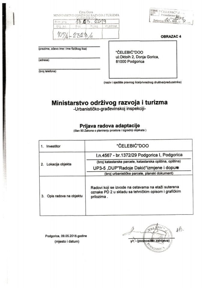 107-4-2329-1 ČELEBIĆ DOO