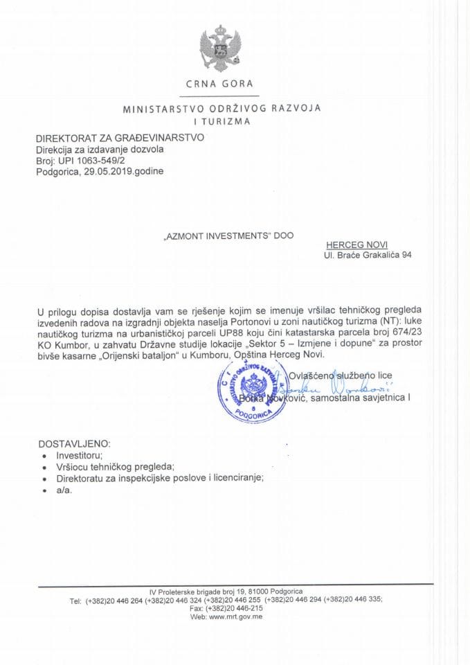 UPI 1063_549_2 Azmont investments doo