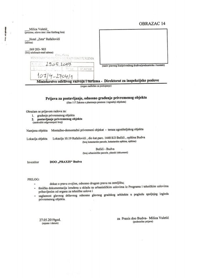 107-4-2704-1 doo PRAXIS Budva