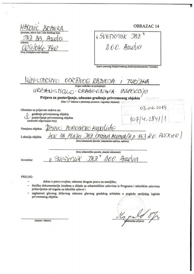 107-4-2841-1 SVETIONIK JAZ doo Budva