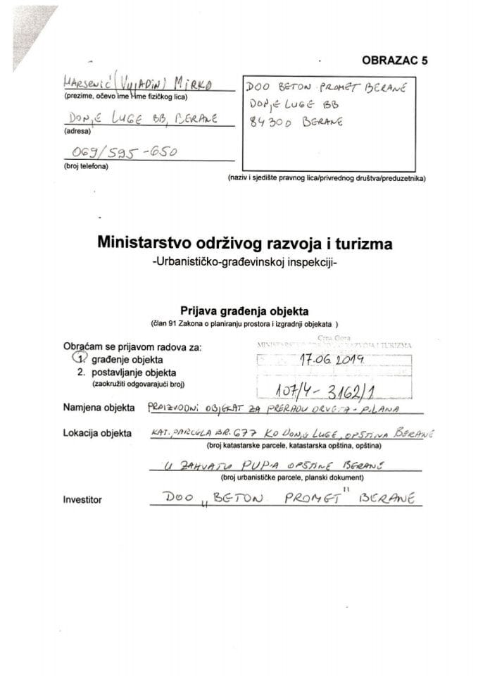 107-4-3162-1 Doo Beton Promet Berane