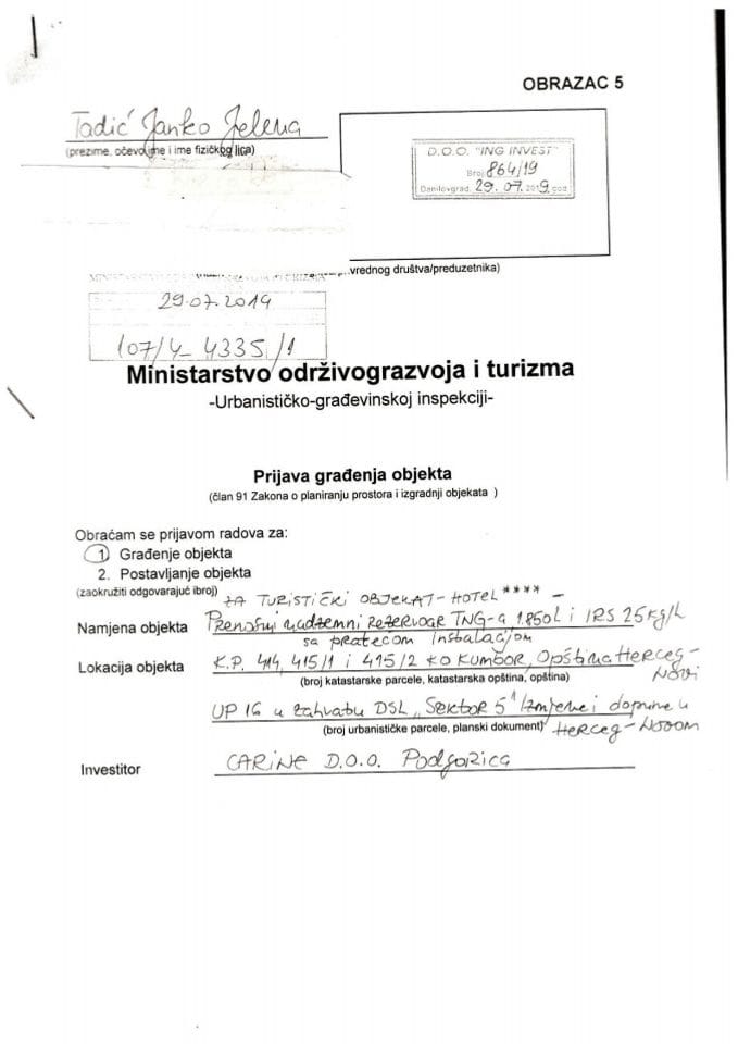 107-4-4335-1 CARINE d.o.o. Podgorica