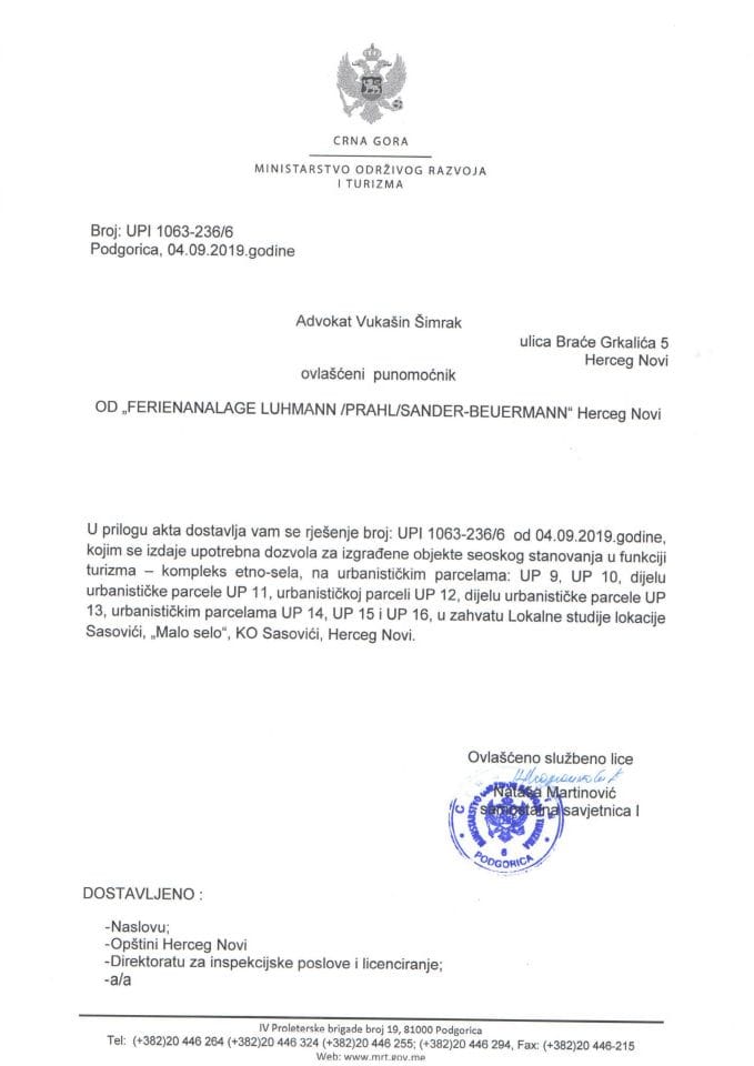 UPI 1063_236_6 OD FERIENANALAGE LUHMANN PRAHL SANDER BEUERMANN Herceg Novi,