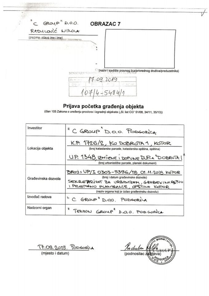 107-4-5484-1 C GROUP d.o.o. Podgorica