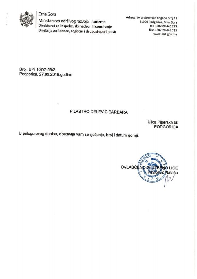 UPI-107-7-56-2 PILASTRO DELEVIĆ BARBARA