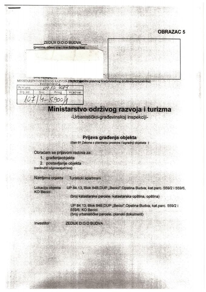 107-4-5900-1 ZEDUX D.O.O. Budva