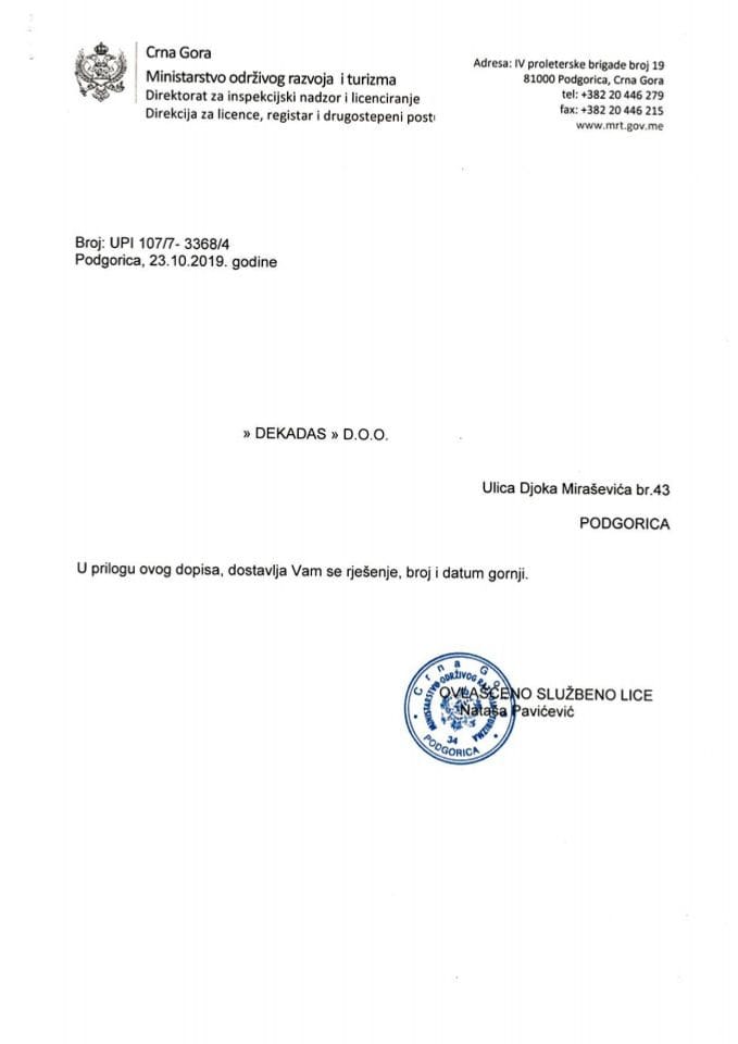 UPI-107-7-3368-4 DEKADAS DOO