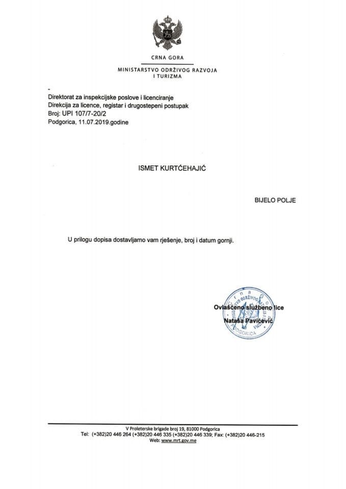 UPI-107-7-20-2 ISMET KURTĆEHAJIĆ