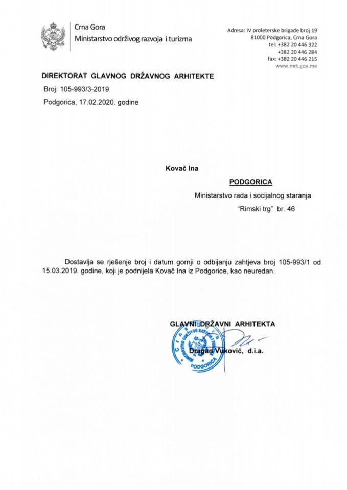 17.02.2020. Rješenje - Kovač Ina - Kotor