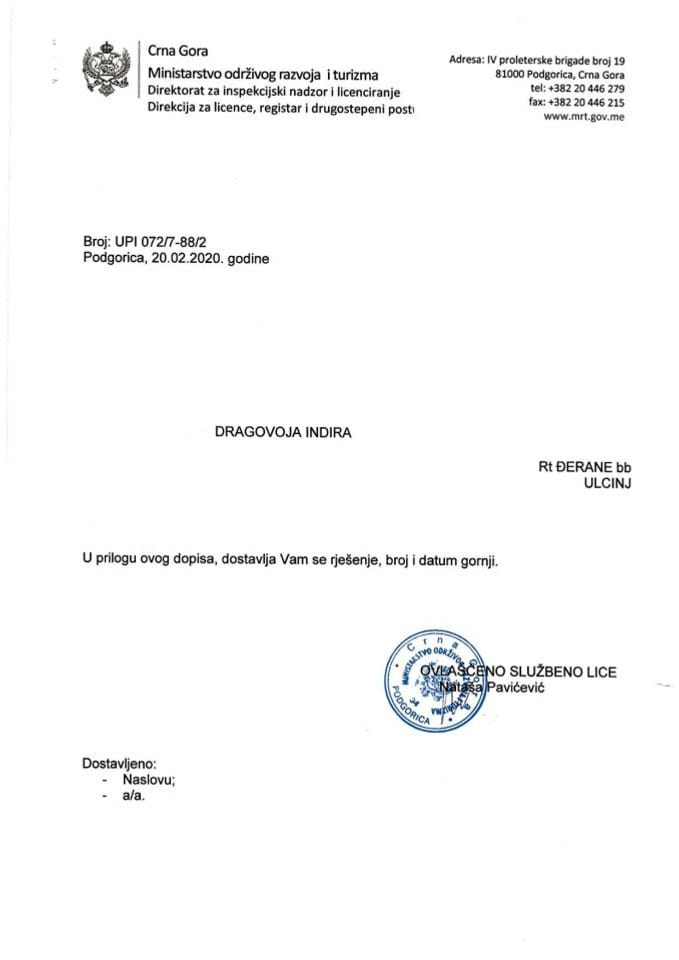 UPI-072-7-88-2 INDIRA DRAGOVOJA