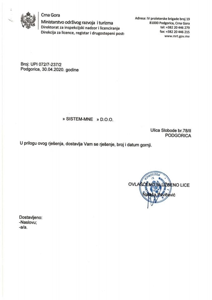 UPI-072-7-237-2 SISTEM-MNE  DOO