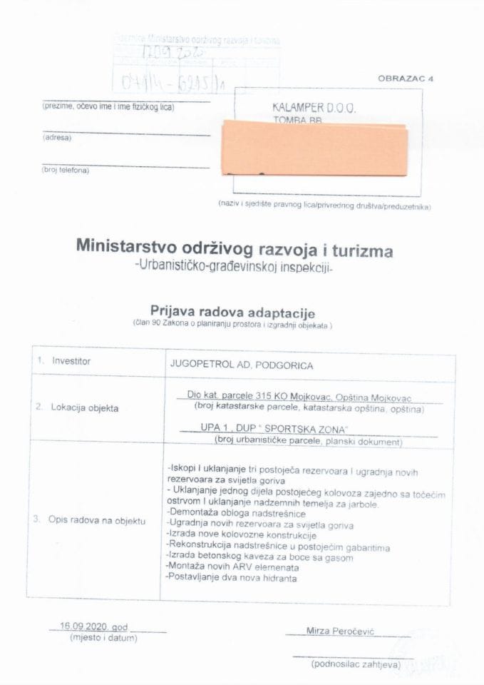 071-4-6215-1 JUGOPETROL AD PODGORICA