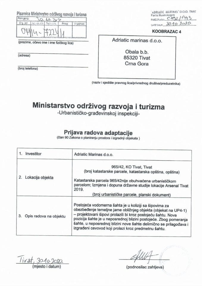 071-4-7224-1 ADRIATIC MARINAS DOO