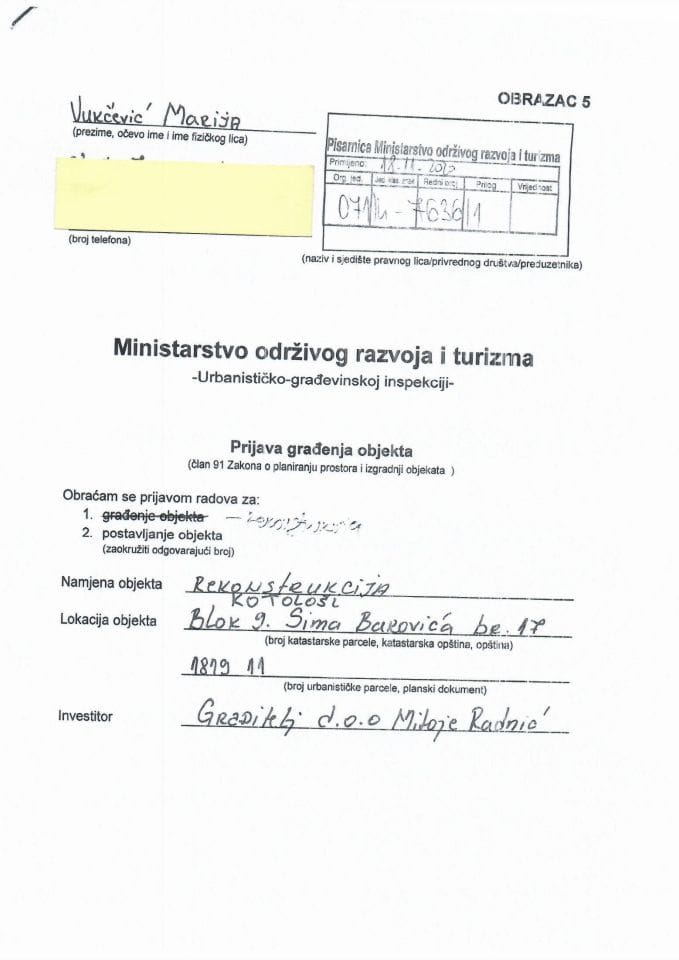 071-4-7636-1 GRADITELJ DOO MILOJE RADNIĆ