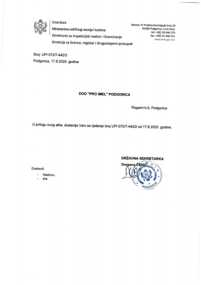 UPI-072-7-442-3 DOO PRO IMEL