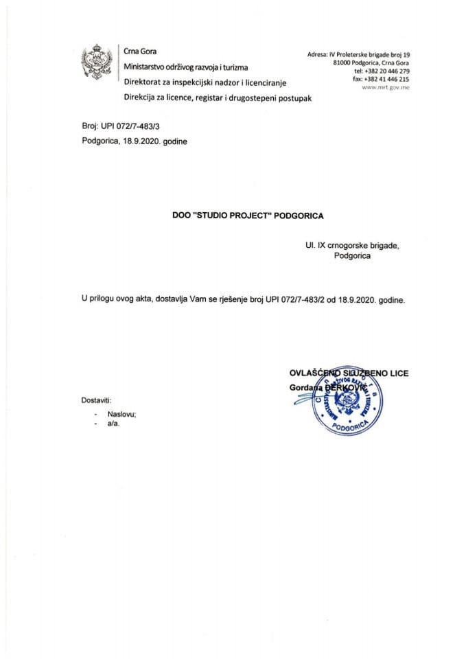 UPI-072-7-483-3 DOO STUDIO PROJECT