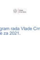 Program rada Vlade Crne Gore za 2021. godinu