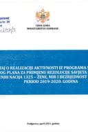 Izvještaj o realizaciji aktivnosti iz Programa sprovođenja Akcionog plana za primjenu RSBUN 1325 – žene, mir i bezbjednost