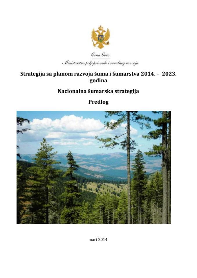 Strategija sa planom razvoja šuma i šumarstva 2014. – 2023.