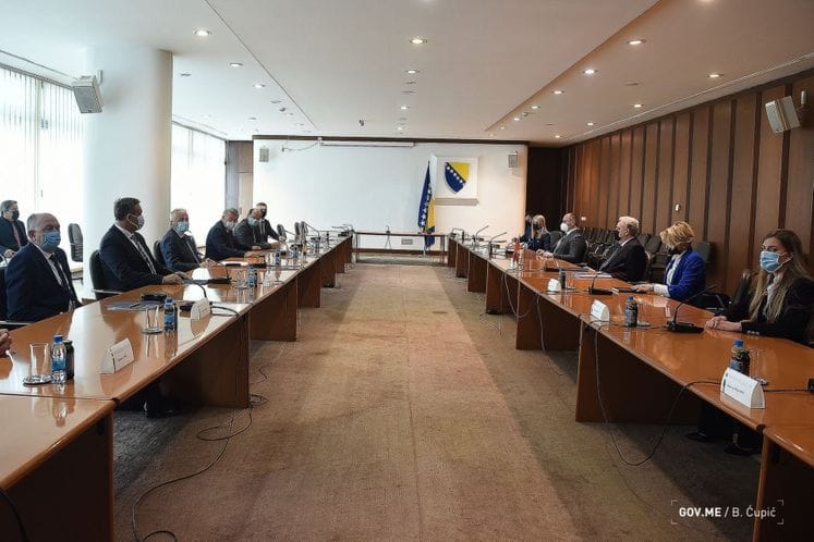 Кривокапић са члановима колегијума Представничког дома и парламентарцима БиХ