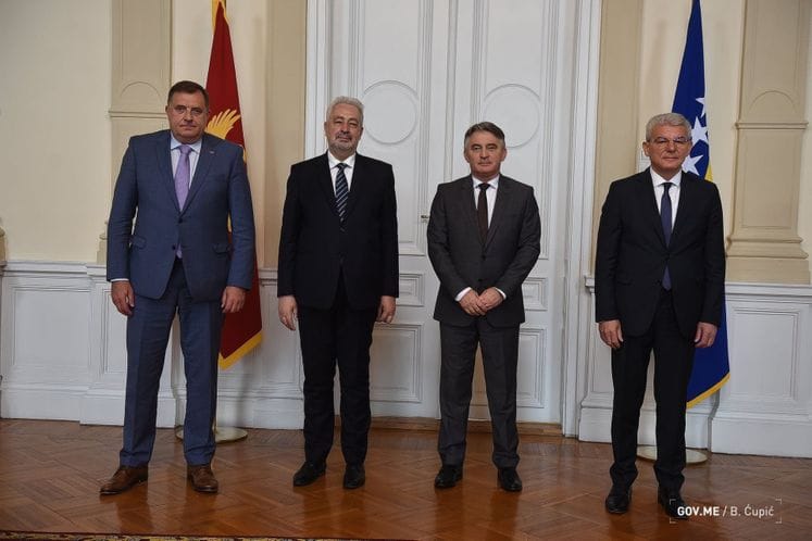 Zdravko Krivokapić - Milorad Dodik, Željko Komsić i Šefik Džaferović, predsedavajući i članovi Predsjedništva BiH