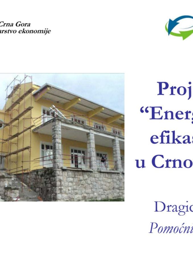Prezentacija projekta “Eneregetska efikasnost u Crnoj Gori“