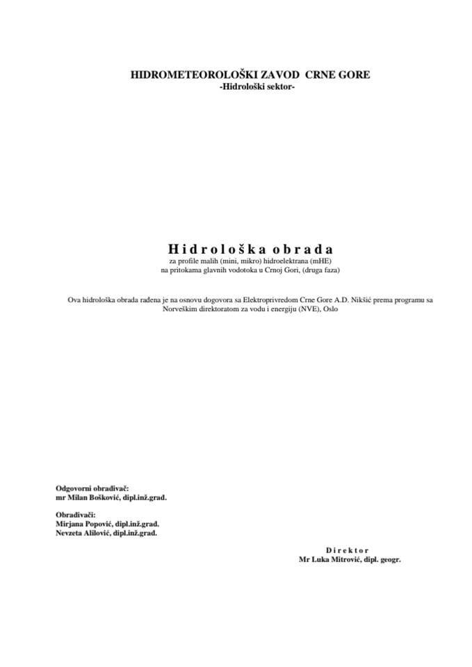 Mjerenja_Hidroloska_obrada_II