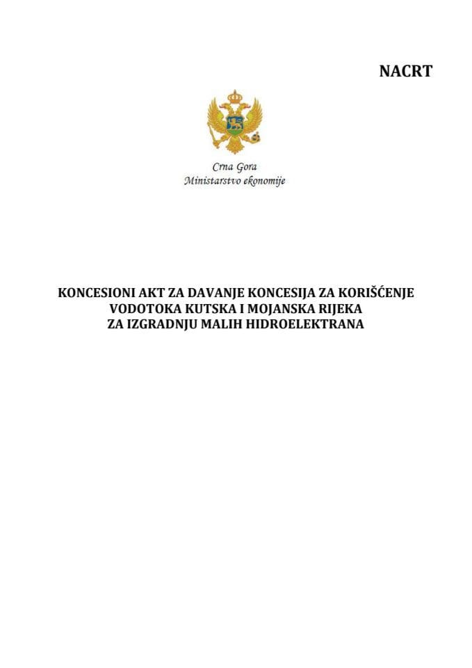 Koncesioni akt Kutska i Mojanska rijeka NACRT