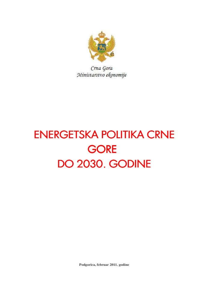 Energetska politika Crne Gore do 2030. godine