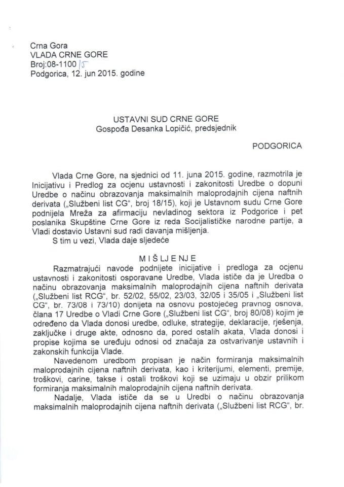 Zaključci uredba gorivo