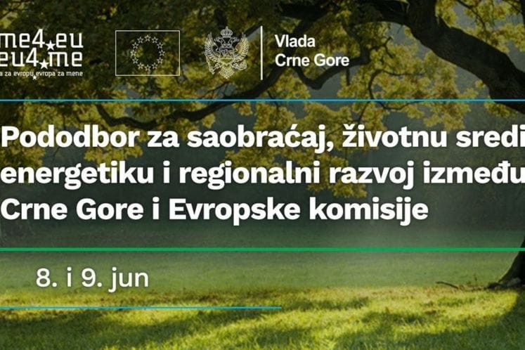 Пододбор за саобраћај, животну средину, енергетику и регионални развој између Црне Горе и Европске комисије