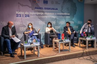 Panel debata „Kako do ispunjenja obaveza u poglavljima 23 i 24?”