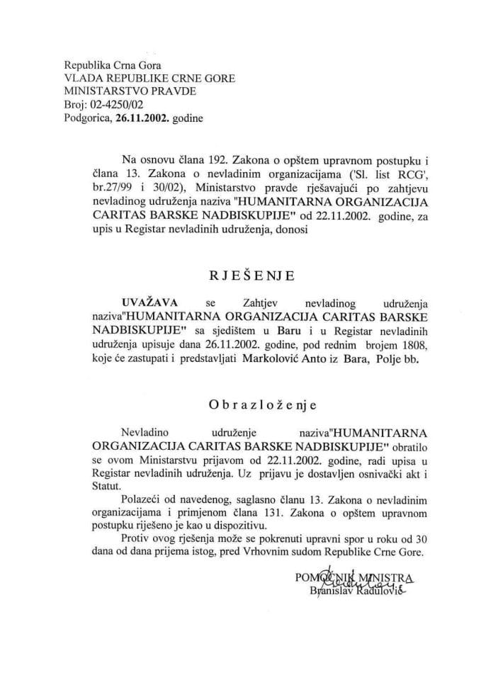 SPI-Informacija - rješenja za CARITAS BARSKE NADBISKUPIJE