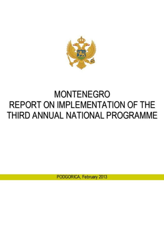 Report on implementation of the Third Annual National Programme