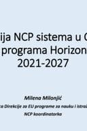 Materijal za info dan EU programa Horizont Evropa - MPNKS - Milena Milonjić