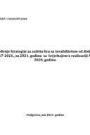 Akcioni plan za sprovođenje Strategije za zaštitu lica sa invaliditetom od diskriminacije