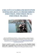 Zaključci o najboljim dostupnim tehnikama (BAT) za prehrambenu industriju, industriju pića i industriju mlijeka